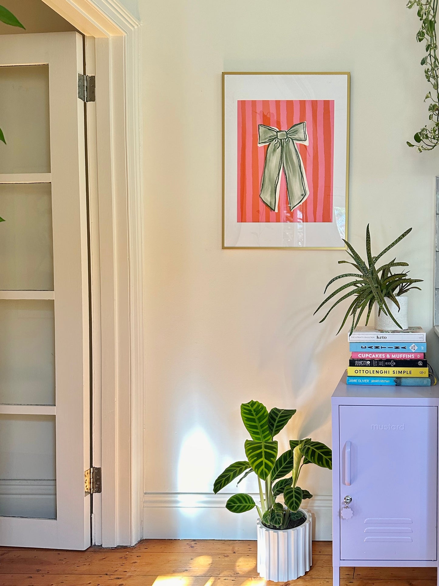 “Bows & Stripes” Art Poster