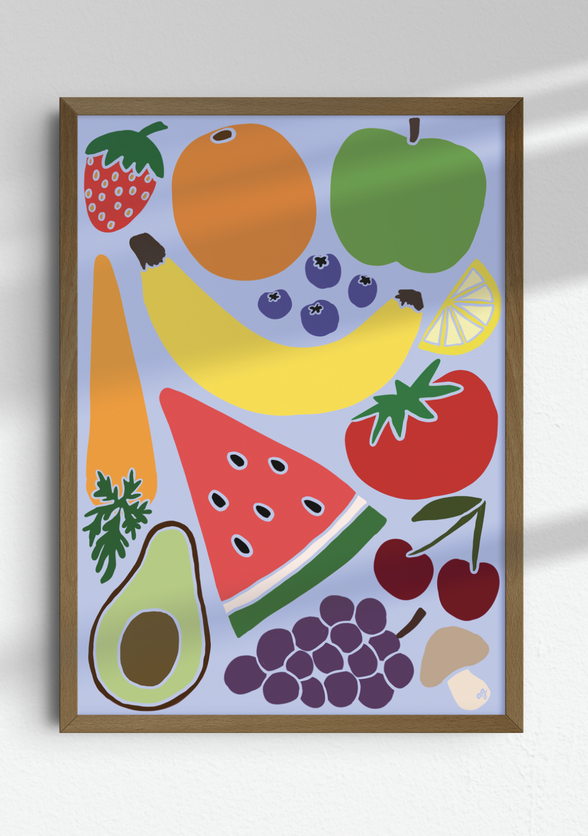 Affiche d'art « Marché de produits frais »