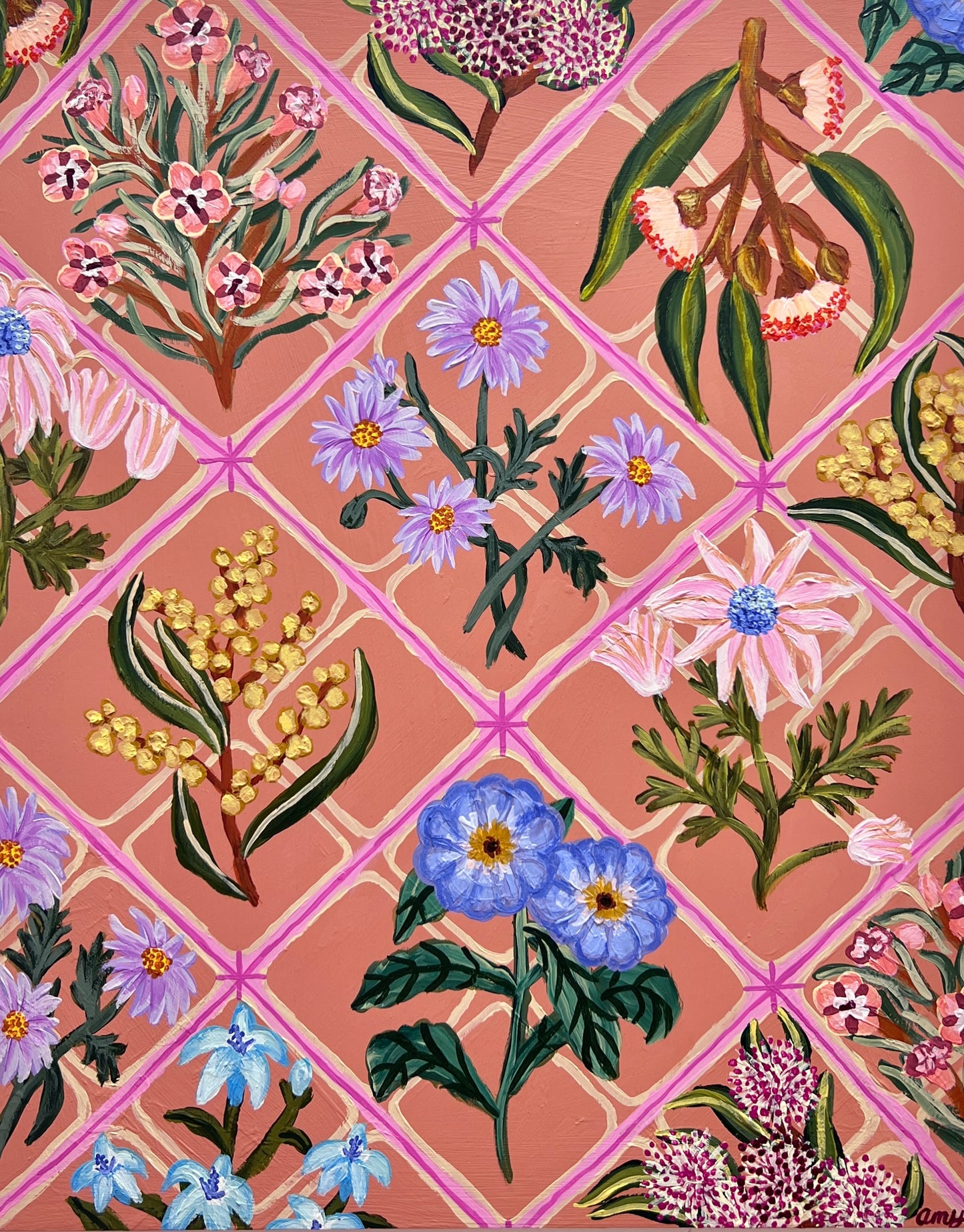 “Wildflowers & Happy Hours” Original Artwork