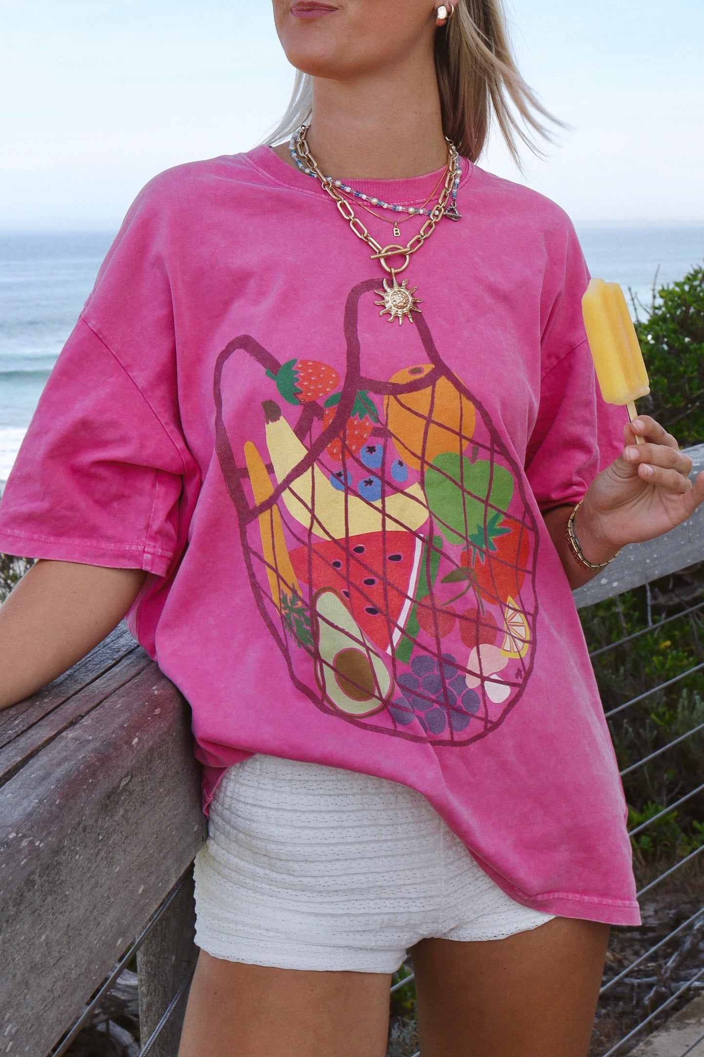 ‘Fruit Market’ Oversized Graphic T-Shirt