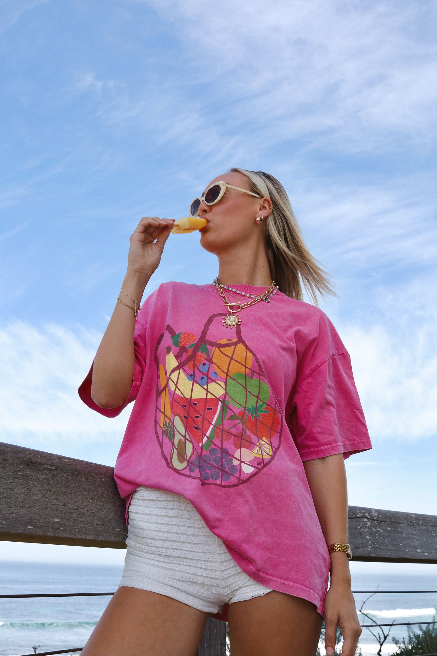 ‘Fruit Market’ Oversized Graphic T-Shirt