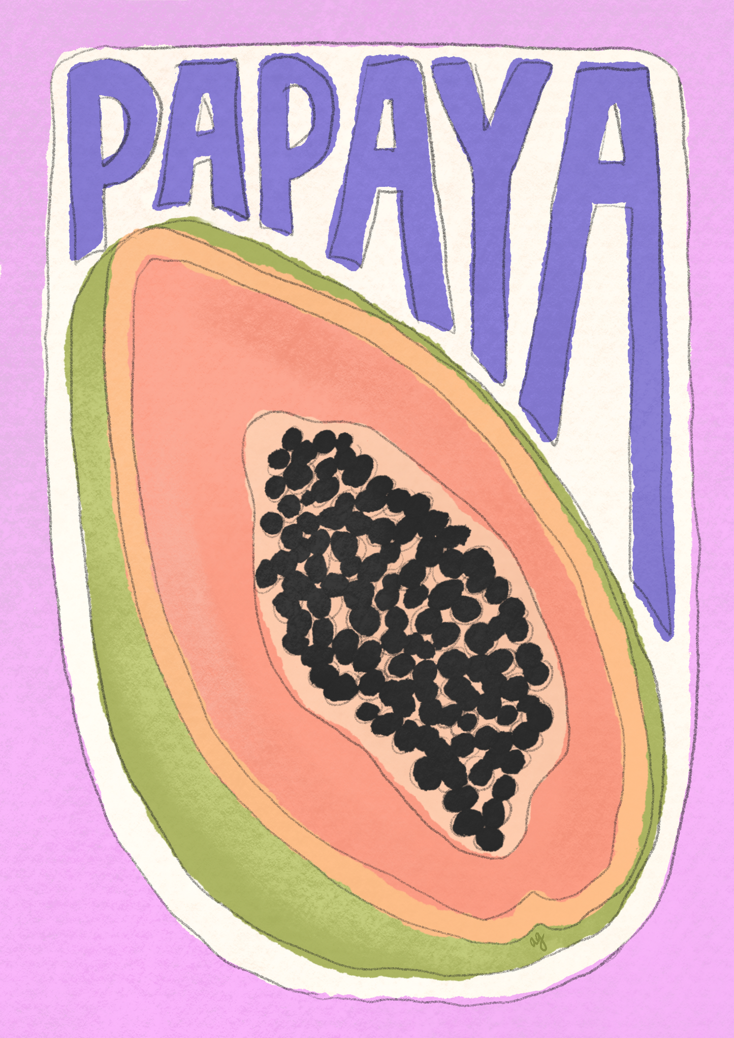 Konstposter "Papaya"