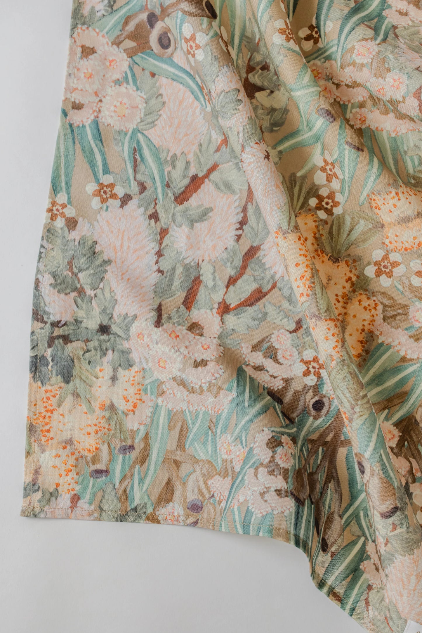 ‘Sunburnt Garden’ Linen Art Tea Towel
