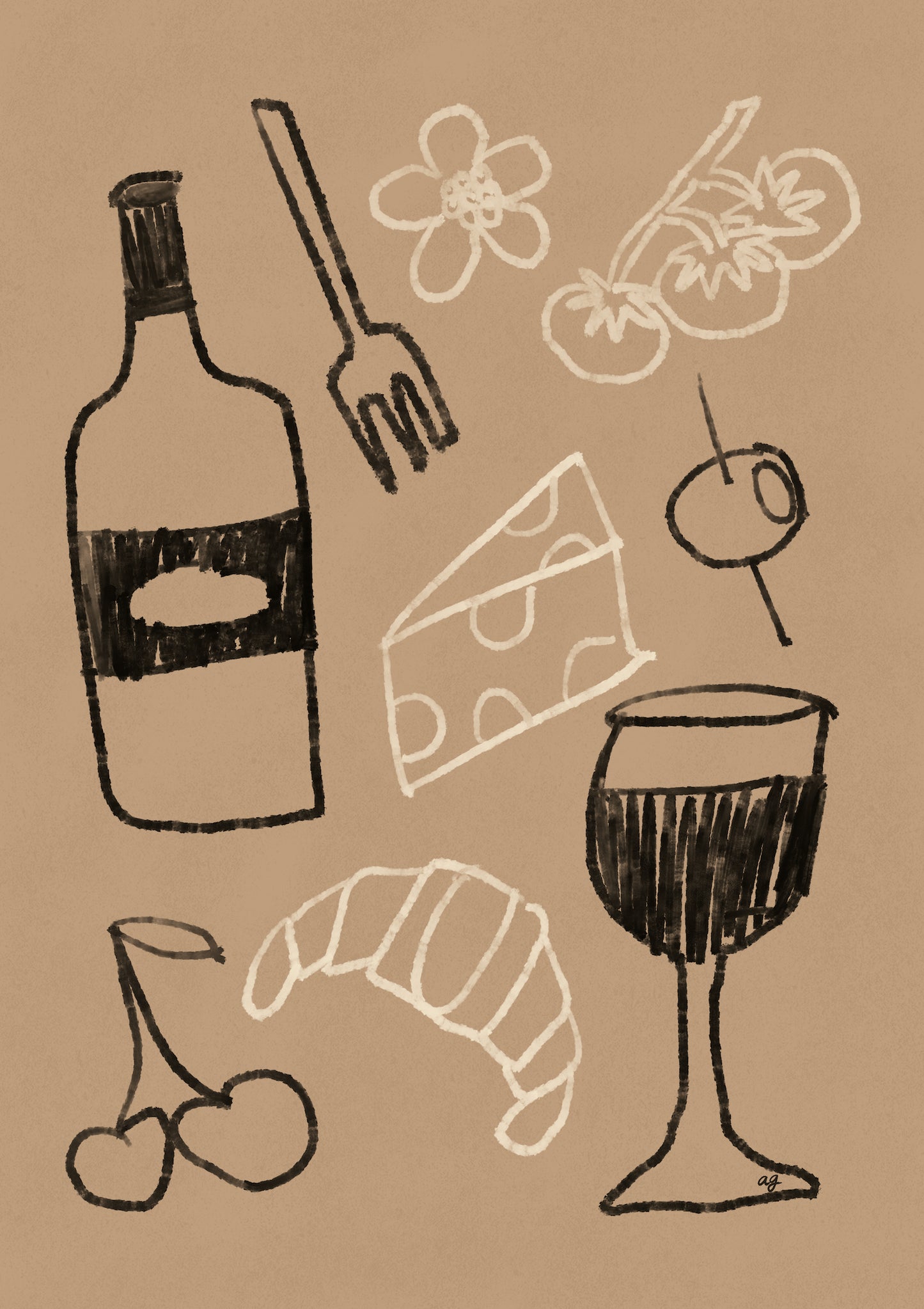 “Antipasto - Neutral” Art Poster