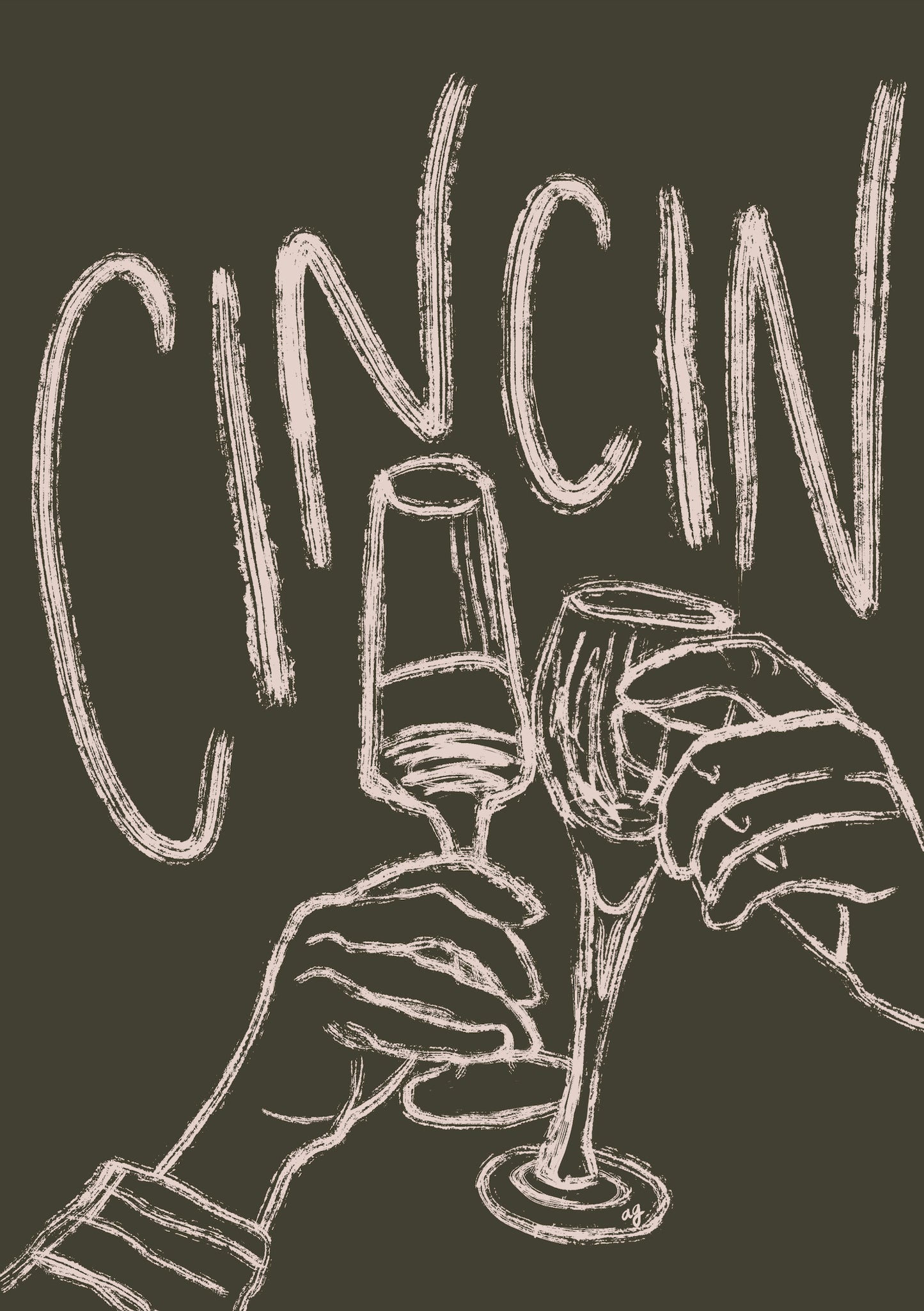 “Cin Cin - Neutral” Art Poster