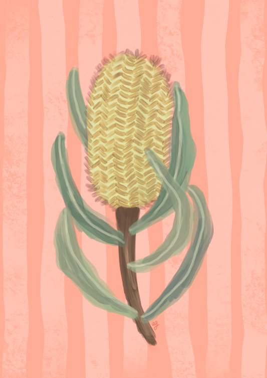 “Banksia Stripe” Art Poster