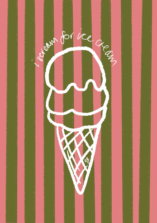 “Ice Cream Scream” Art Poster