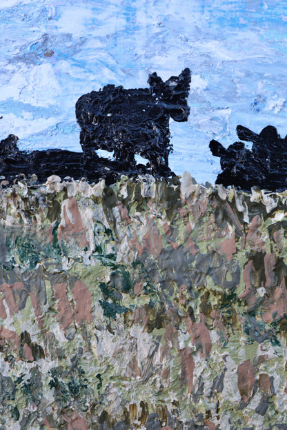 “Cows At Lon” Sky Study - Original Artwork