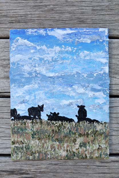 “Cows At Lon” Sky Study - Original Artwork