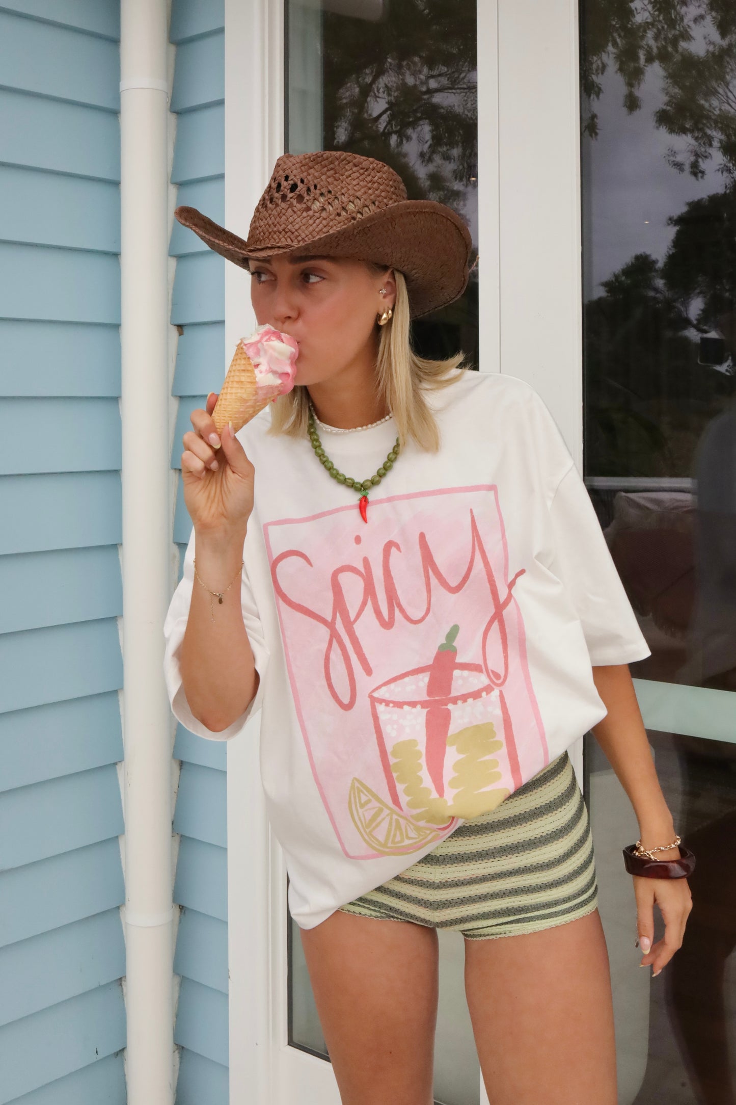 ‘Spicy’ Oversized Graphic T-Shirt