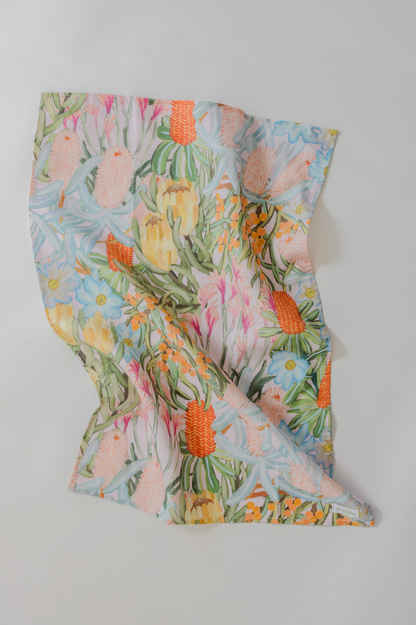 ‘Gelato Floral’ Linen Art Tea Towel