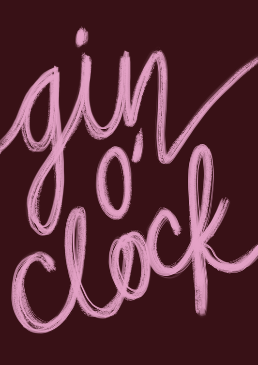 “Gin O'Clock” Art Poster